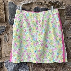 Lilly Pulitzer White Label Vintage Eagle Skort “Palm Green Speck Print” size 6